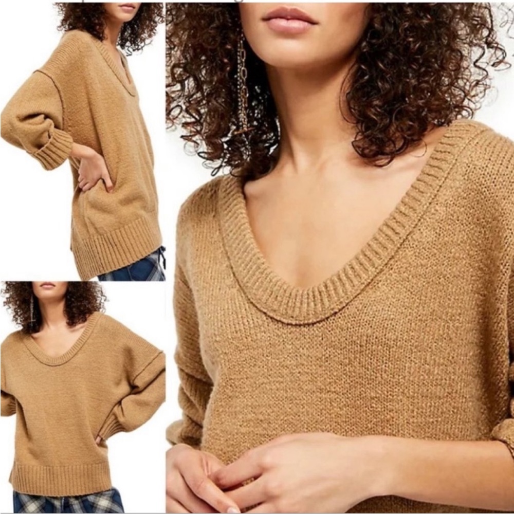 Free people sweater, tan size x small, great condition